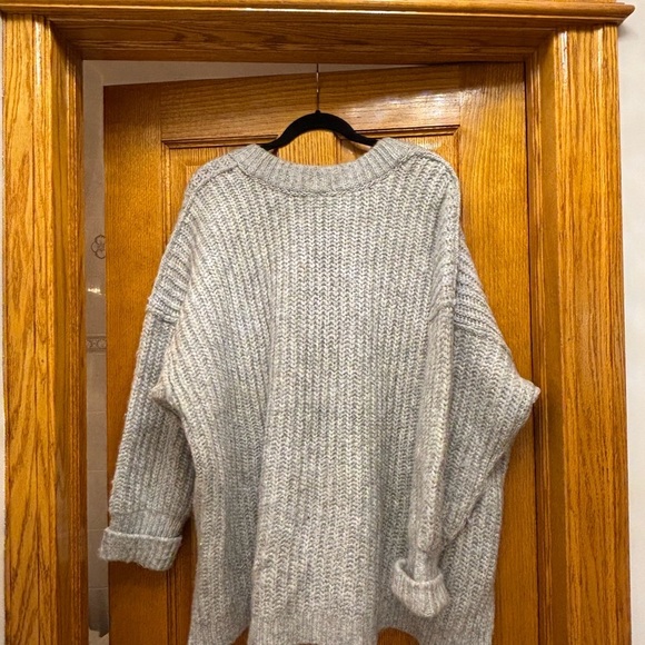 Free People Light Gray Blue Bell Sweater - Picture 4 of 7